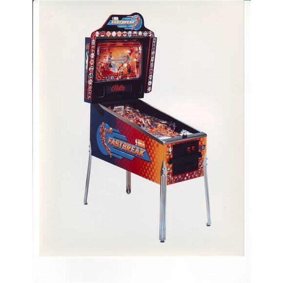 NBA FastBreak Pinball Press PHOTO Original NOS Flipper Game Promo 1997 - Picture 1 of 1